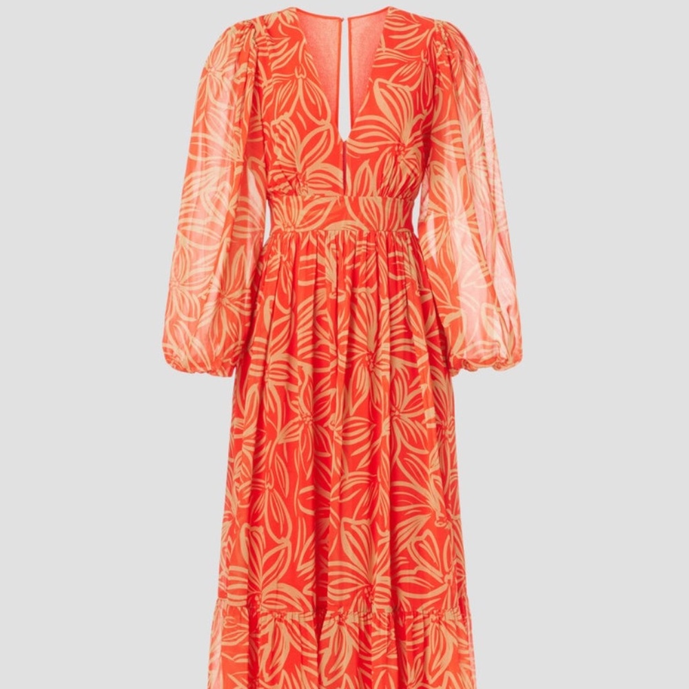 TOCCIN x RTR V-Neck Printed Maxi Dress, 8